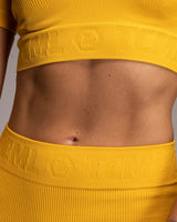 TCML Ribbed Quarter-Sleeve Crop Top