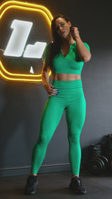 TCML Ribbed Quarter-Sleeve Crop Top